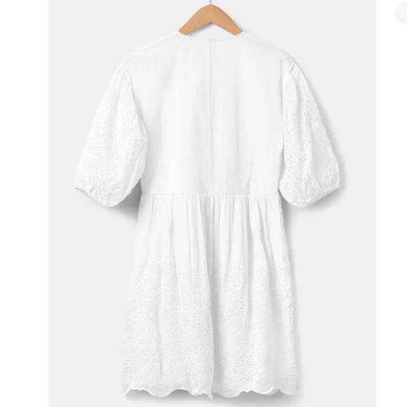 Woman’s Matilda Jane Good Hart Montrose White Eyelet Puff Sleeves Cotton Small - Picture 5 of 15